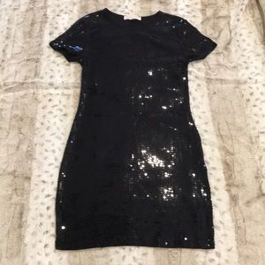 Black sequined dress